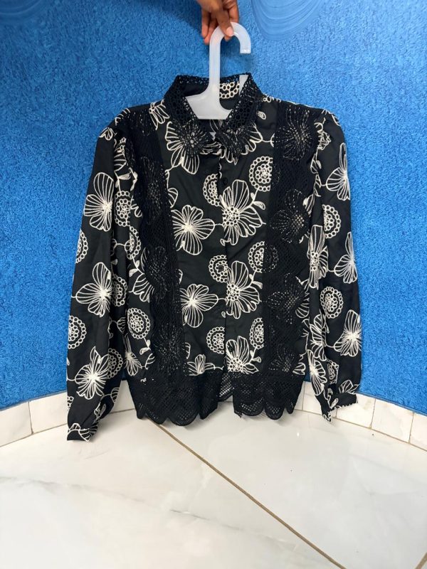 Embroidered Cotton Shirts With Lace
